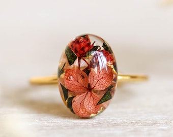 Bouquet preservation ring, Wedding keepsake gifts, Jewelry with wedding flowers, Preserved flowers ring, Personalized anniversary gift women