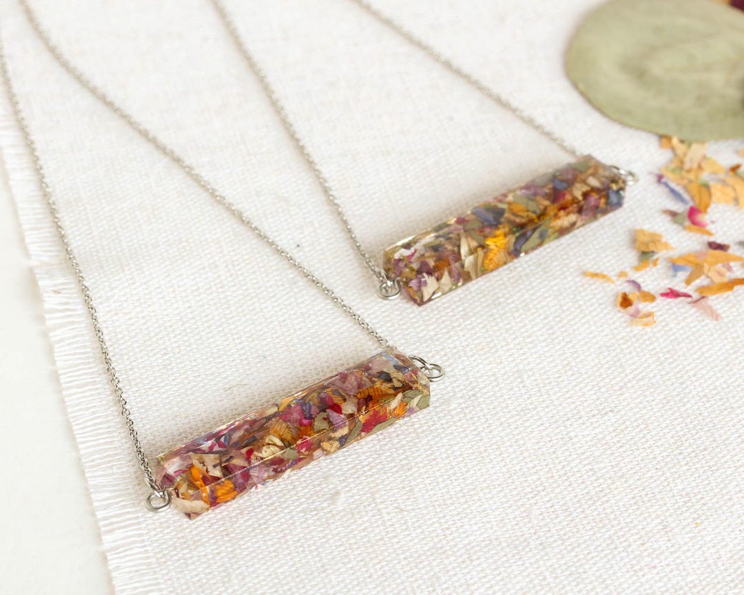 Funeral Flower Petal Necklace, Memorial Keepsake Jewelry - Etsy