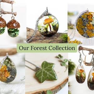 Forest Lichen Earrings: Botanical Moss Jewelry Inspired for Nature Lovers image 12