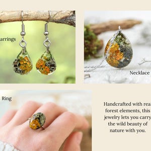 Forest Lichen Earrings: Botanical Moss Jewelry Inspired for Nature Lovers image 9