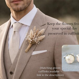 Custom Wedding Bouquet Keychain, Dried flower petals jewelry, Bridal Keepsake Gift image 9