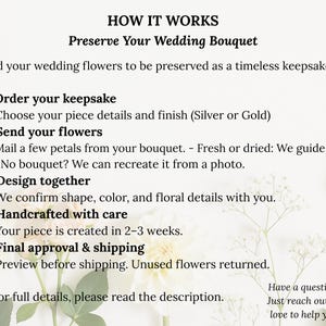 Custom Wedding Bouquet Keychain, Dried flower petals jewelry, Bridal Keepsake Gift image 10