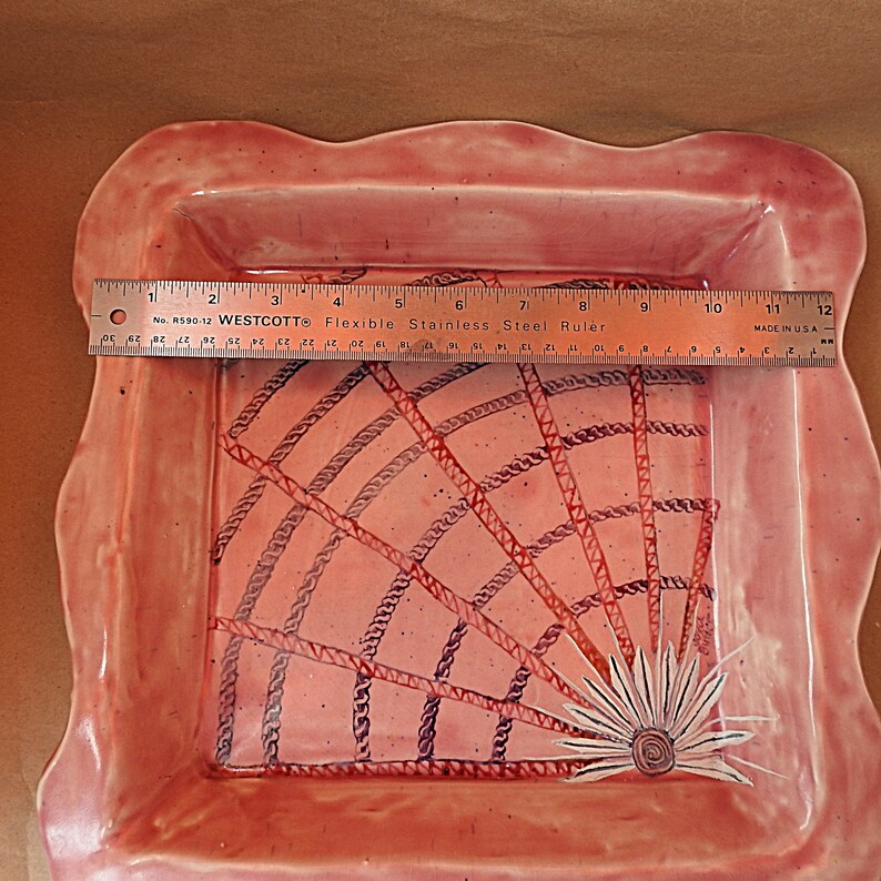 13 Pink Serving Tray Large Square Serving Tray Hand Etsy
