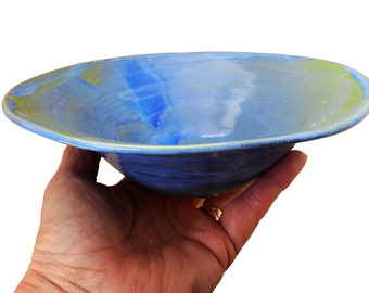 Fruit Bowl - Blue Ceramic Bowl - Bowl For Hall Table