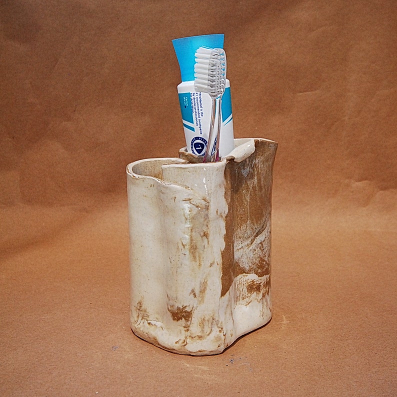 Toothbrush Holder Pottery Makeup Brush Holder Ceramic Pencil Etsy