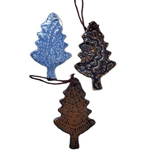 Christmas Tree Shape Ornament - Ceramic  - Holiday Decoration