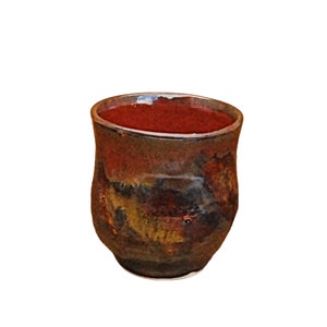 Handmade Espresso Cup: Rustic Red Ceramic Whiskey Cup (6 Ounce)