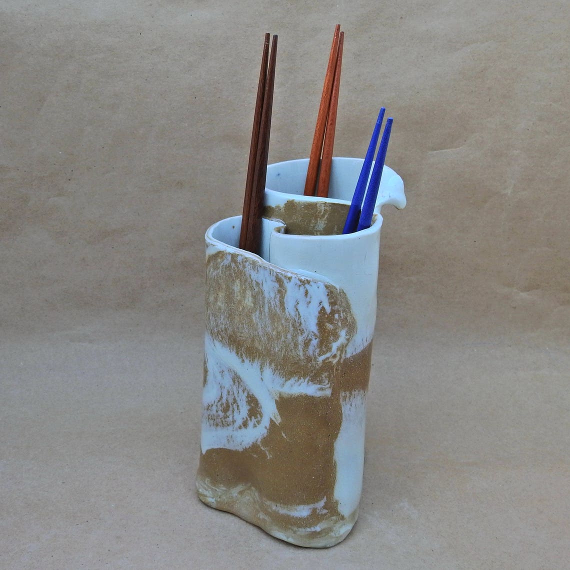 Toothbrush Holder Pottery Makeup Brush Holder Ceramic Pencil Etsy