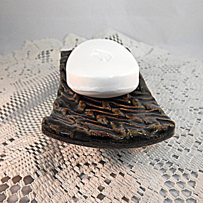 Soap Dish Stoneware Tray Ceramic Jewellery Plate image 3