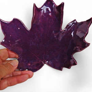 Repose-cuillère - Repose-cuillère en feuille d'érable - Repose-cuillère pour cuisinière - Support organique en céramique