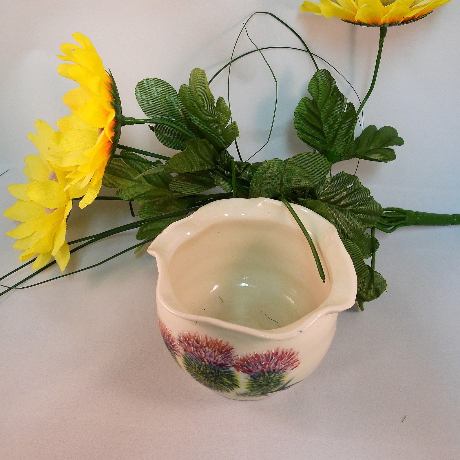 Flower Vase Sugar Bowl Jam Pot Condiment Bowl Etsy