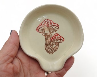 Spoon Rest - Mushroom  on Spoon Rest - Ceramic Spoon Rest