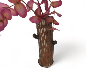 Bud Vase - Tree Trunk Vase - Ceramic Vase - Flower Vase - Pen Holder