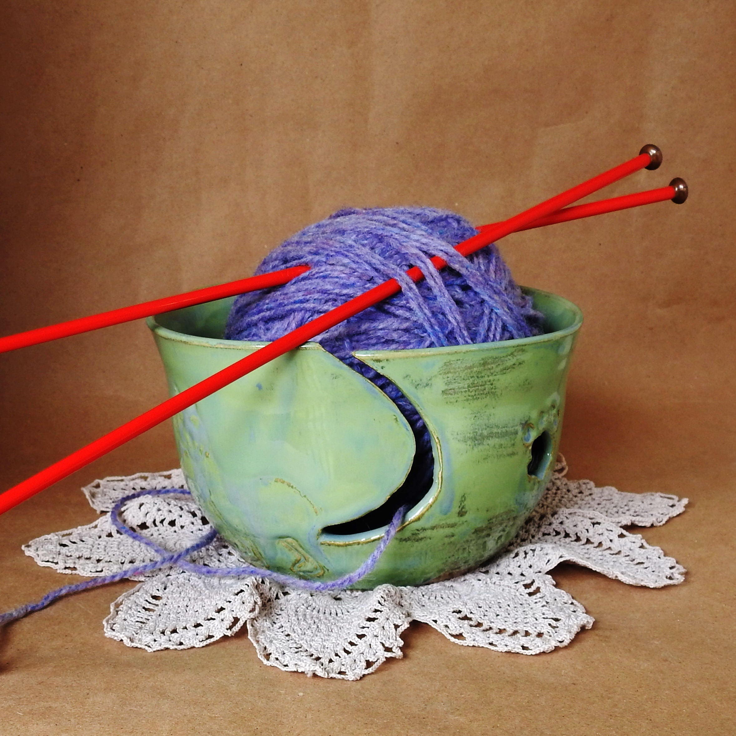Yarn Bowl Knitting Bowl Crochet Yarn Bowl Ceramic Yarn Etsy