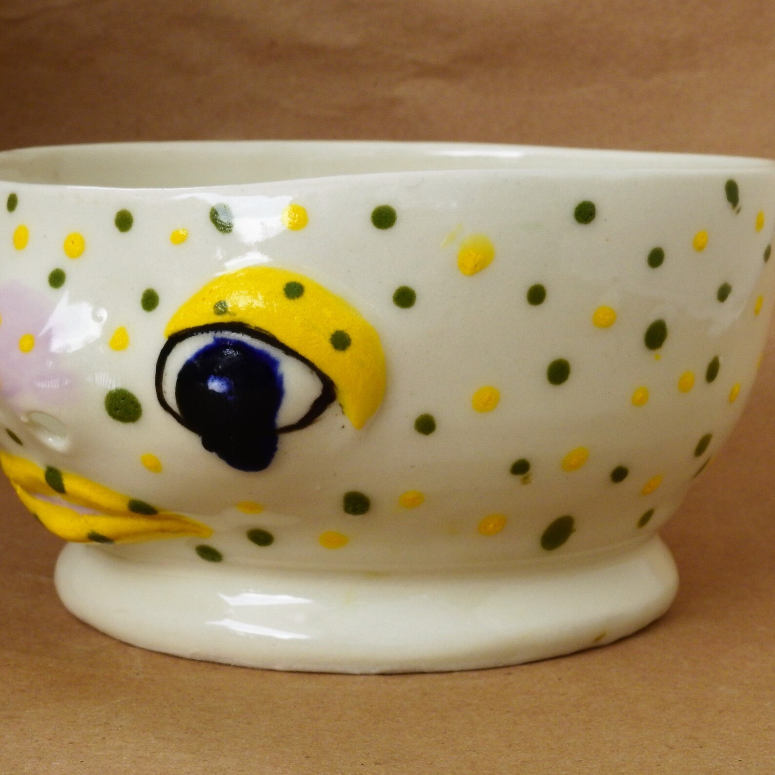 Yarn Bowl Pottery Snot Nose Yarn Bowl Speckled Cute Funny Etsy