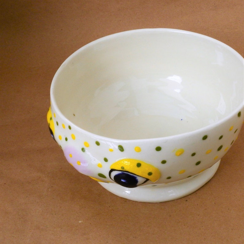 Yarn Bowl Pottery Snot Nose Yarn Bowl Speckled Cute Funny Etsy