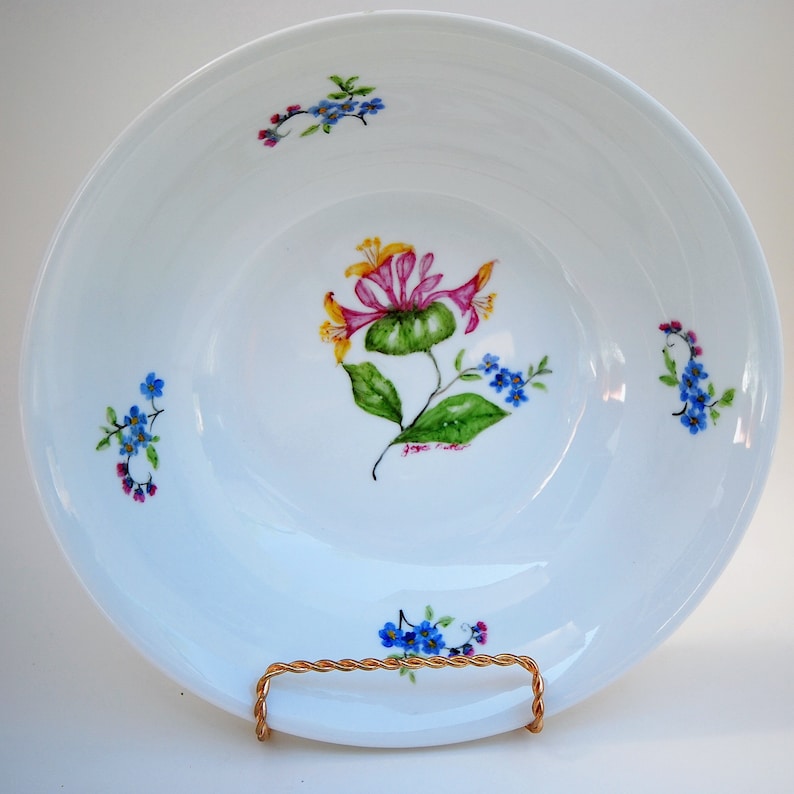 Serving Bowl, Hand Painted Bowls, Dining Serving Bowl