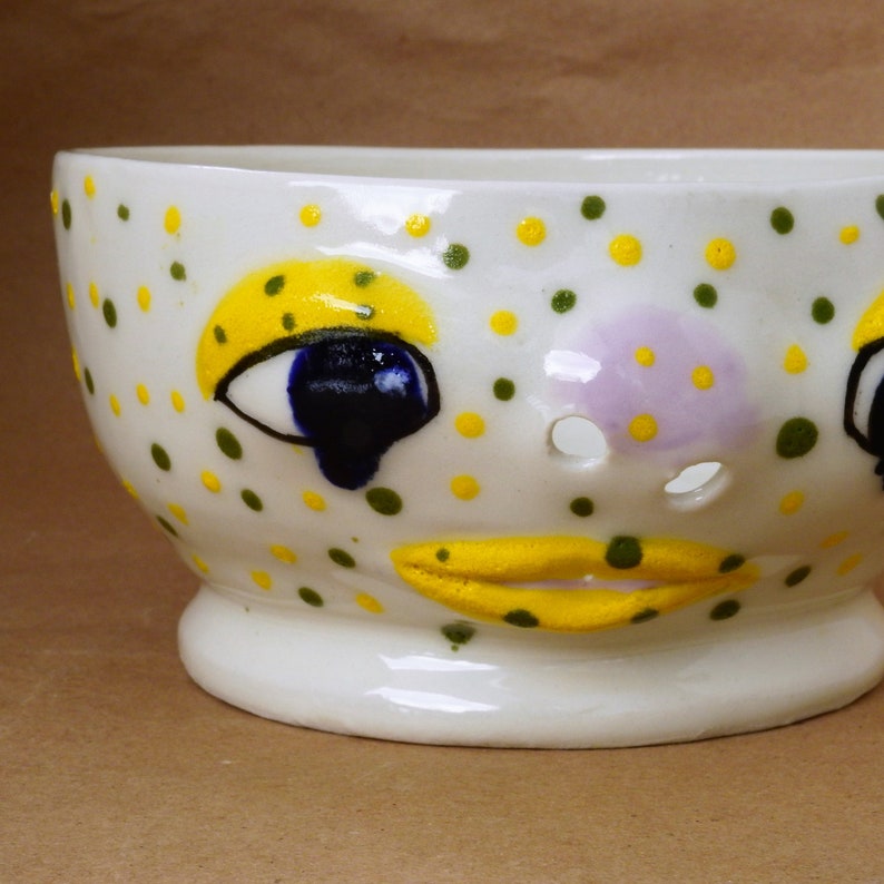 Yarn Bowl Pottery Snot Nose Yarn Bowl Speckled Cute Funny Etsy