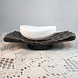 Soap Dish Stoneware Tray Ceramic Jewellery Plate image 1