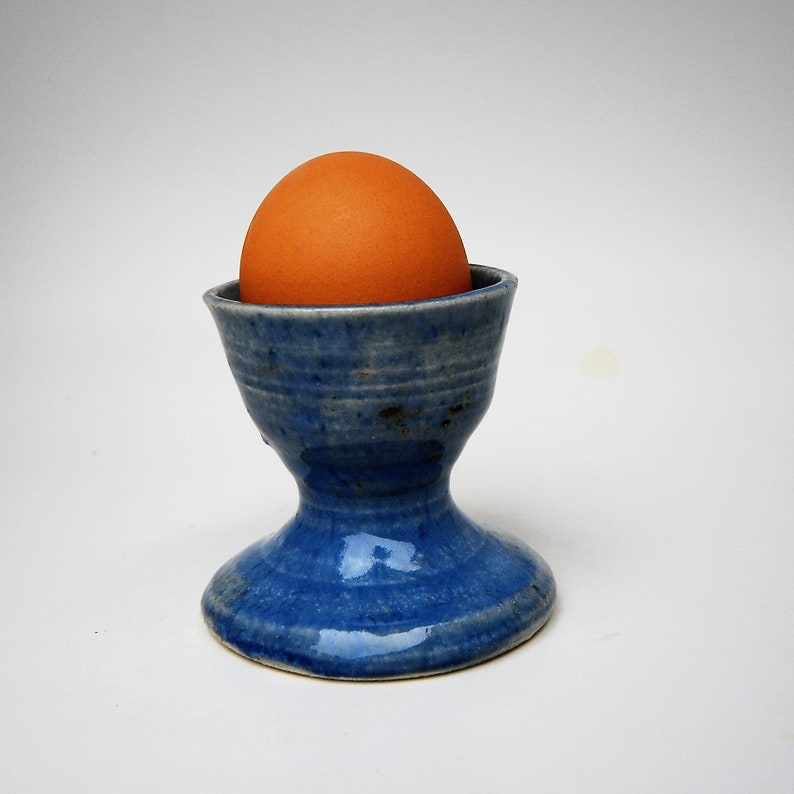 Pottery Egg Cup Saffire Blue Egg Cup Handmade Egg Cup Etsy