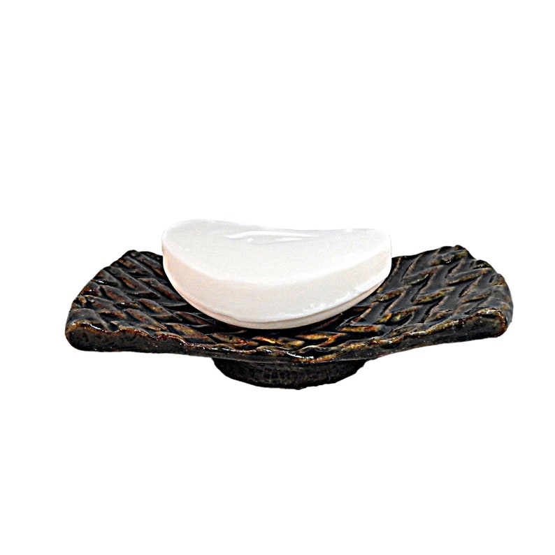 Soap Dish Stoneware Tray Ceramic Jewellery Plate image 7