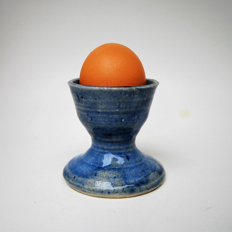 Pottery Egg Cup Saffire Blue Egg Cup Handmade Egg Cup Etsy