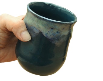 Tumbler Cup - 8 Ounce Ceramic Mug - For Wine or Juice - Handmade Cup