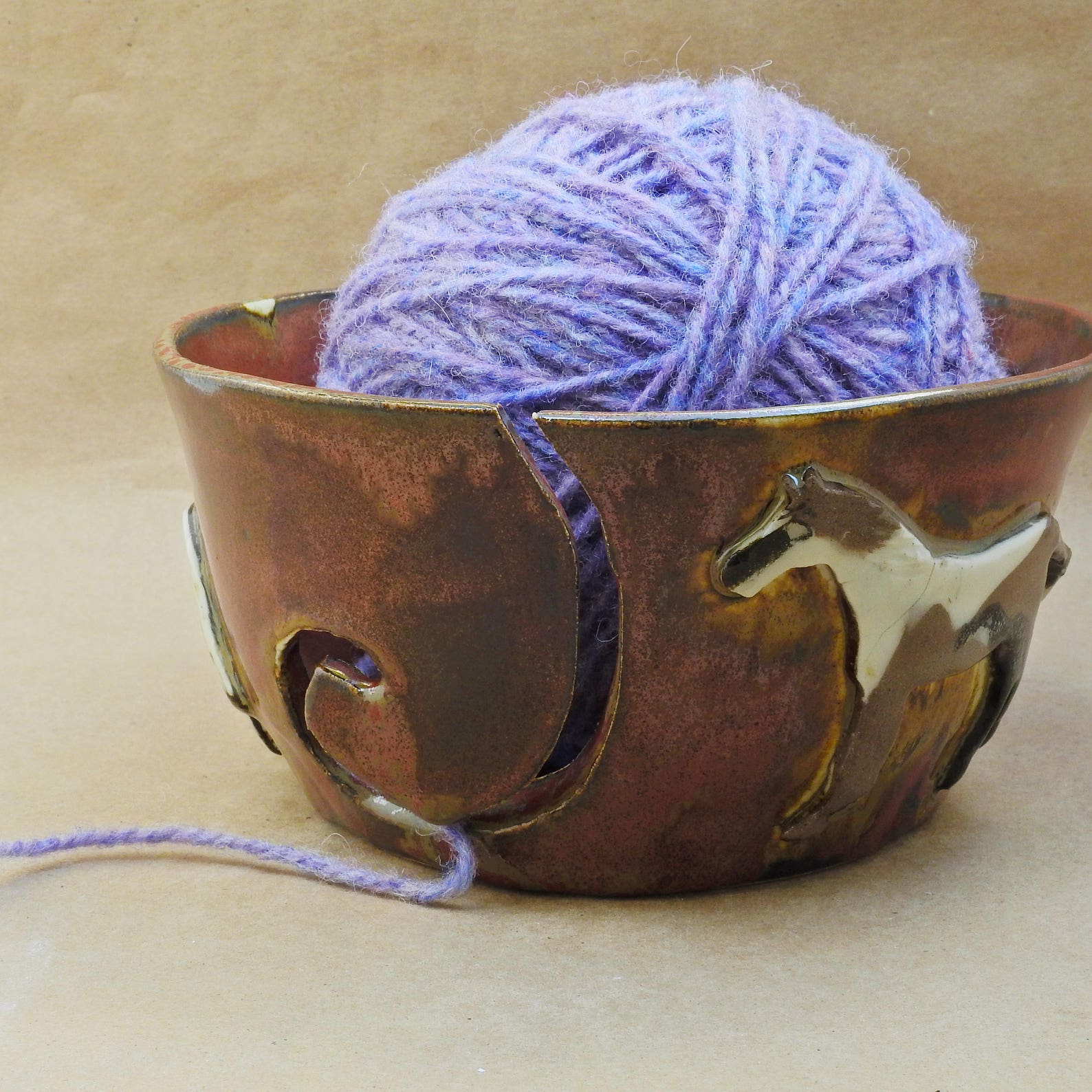 Yarn Bowl Farm Animal Yarn Keeper Etsy