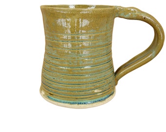 Tea Mug - Olive Green Mug - 8 Ounce Cup - Ceramic Coffee Mug