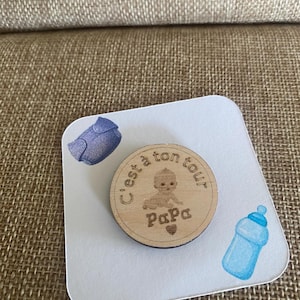 Entscheidungsmarker, Babymarker, Papa-Spiel „Wer ist dran?“ » Doppelseitige Geschenkbox für Mama oder Papa, Geschenk für zukünftige Eltern.