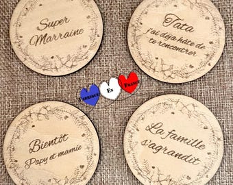 Ballon en bois annonce grossesse – Atelier Miamor