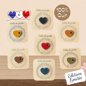 Genuine Leather Heart Pocket Hug Small Model Size 20-22mm Pocket Hug Hugging Pocket Mental Health Gift Get Well Soon