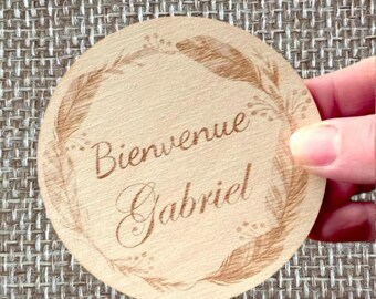 Carte naissance bébé personnalisée en bois | Carte bienvenue bebe | cadeau de naissance | baby shower | personnalisation personnaliser