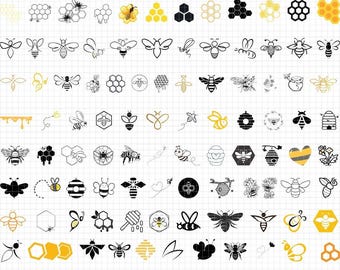 107 Bee Svg png Bundle, Bee Hive Svg, Bee Png, Honeycomb Svg, Bee Clipart, Queen Bee Svg, Honey Bee Svg, Cute Bee Svg, bee Cliparts