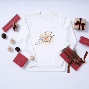 Just Breathe Sleeve Design SVG PNG, Dandelion SVG, Chapter Momlife Png, Prezent dla Mamy, Inspirujące Cytaty SVG, Pobieranie Cyfrowe