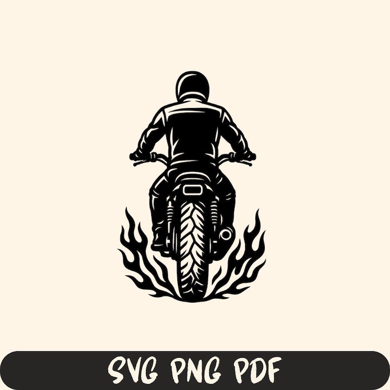 Back View Biker SVG | Motorcycle Riding SVG | Road Trip Ride Hog ...