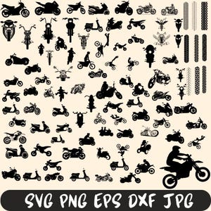 Motorcycle SVG Bundle, Motorcycle Png Bundle, Motorcycle Clipart, Motorcycle Silhouette, Harley Davidson SVG, Motorcycle Cut File For Cricut