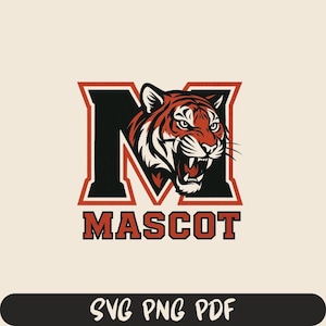 Tiger Mascot svg | Tiger Head Svg| Tiger svg | Tiger Clipart | Tiger Head svg files for Cricut | Tiger Face svg | Instant Download
