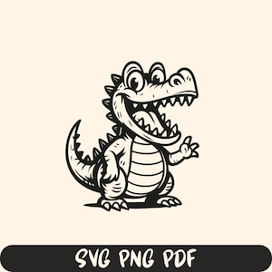 Cute Dinosaur SVG - Cricut, Silhouette | Vector Cute Baby Dinosaur Cut File for Cricut. Download Printable Dino Template svg, png