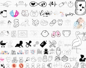 Baby SVG-Bundle, Baby PNG-Bundle, Baby Clipart, Baby SVG-Schnittdateien für Cricut, Babyparty-Svg, Baby-Fußabdrücke svg, Neugeborenen-Svg-Bundle