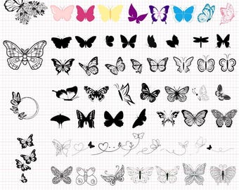 Butterfly Svg, Svg Bundle! Butterflies Papercut Template,Butterfly laser cut, Butterfly Cut File, Paper Cut Out, for Silhouette Cricut
