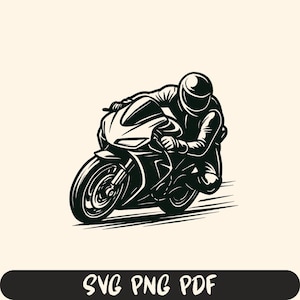 Biker SVG - Cricut, Silhouette | Vector Motorcycle Cut File, Biker Svg, Motor Bike Cutting File Download Biker Logo, svg, png