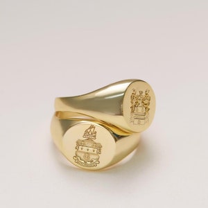 Ring wapenschild • Ring familiewapen • Afstudeerringen • Zegelring • Wapenring • Schoolring • Gepersonaliseerde ring • Kerstcadeau