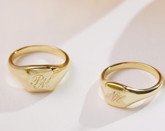 Initial Signet Ring • Memorial Gift • Crest Ring • Signet Ring Silver • Family Crest Ring • Signet Ring • Graducation Rings