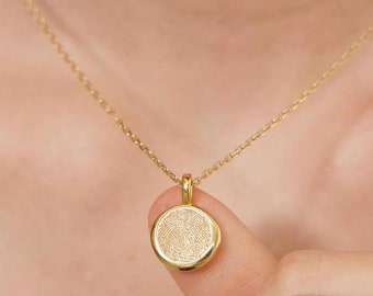 Fingerprint Necklace • Thumbprint Jewelry • Memorial Jewelry • Fingerprint Pendant • Personalized jewelry • Handwriting Necklace