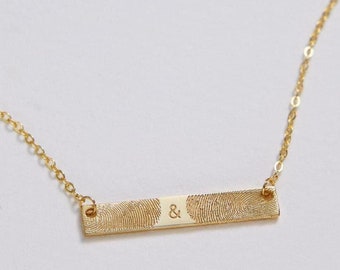 Handwriting Bar Necklace • Custom Actual Handwriting Jewelry • Personalized Signature Necklace • Memorial Keepsake Jewelry • Mom Gift