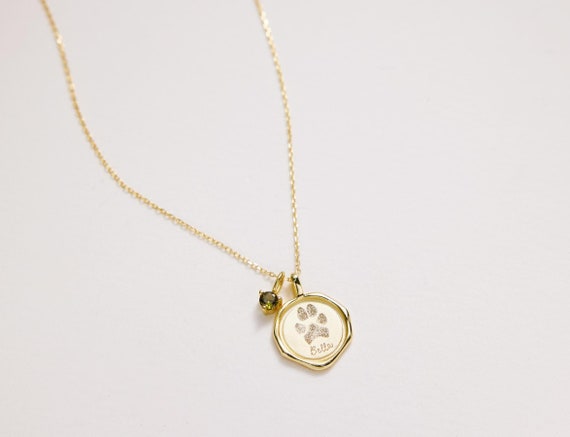 Paw Print Necklace • Cat Paw Necklace • Pet Memorial • Pet Lover Gift • Dog Mom Gift • Pet Loss Jewelry • Nose Print Necklace • Animal Lover