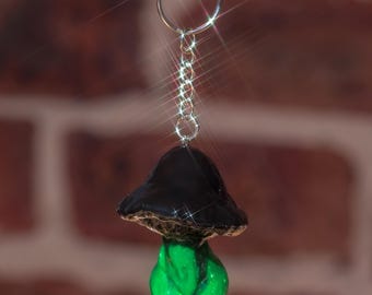 Elphaba Mushroom Goddess Keychain | Handmade | Body Empowerment Art