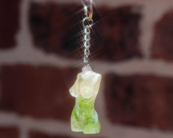 Marina Fog Goddess Keychain | Handmade | Body Empowerment Art