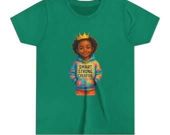 Empowering Youth Tee - Smart Strong Creative, Perfect Gift for Kids, Birthday, Inspirational Apparel, Fun Casual Wear, Positive Message